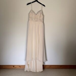 Gorgeous Ivory/Cream Lace & Chiffon Maxi Dress